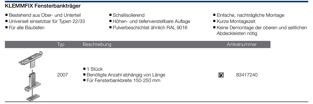 Standkonsolen 2 Stk. Standfüße für Buderus Heizkörper Fensterbankträger  wählbar-7738317469,81606400