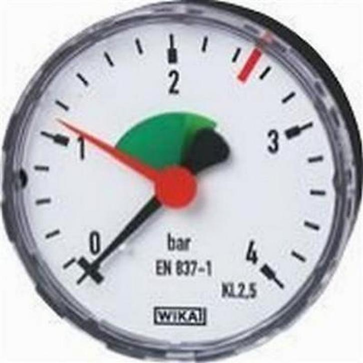Wika Manometer für geschlossene Heizungsanlagen Skala bis 4 bar Zoll wählbar