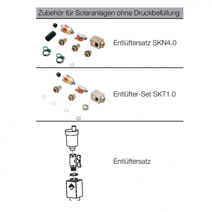 Buderus Entlüfter für SKN4.0 oder SKT1.0 Entlüftersatz Solaranlage Solarkollektoren