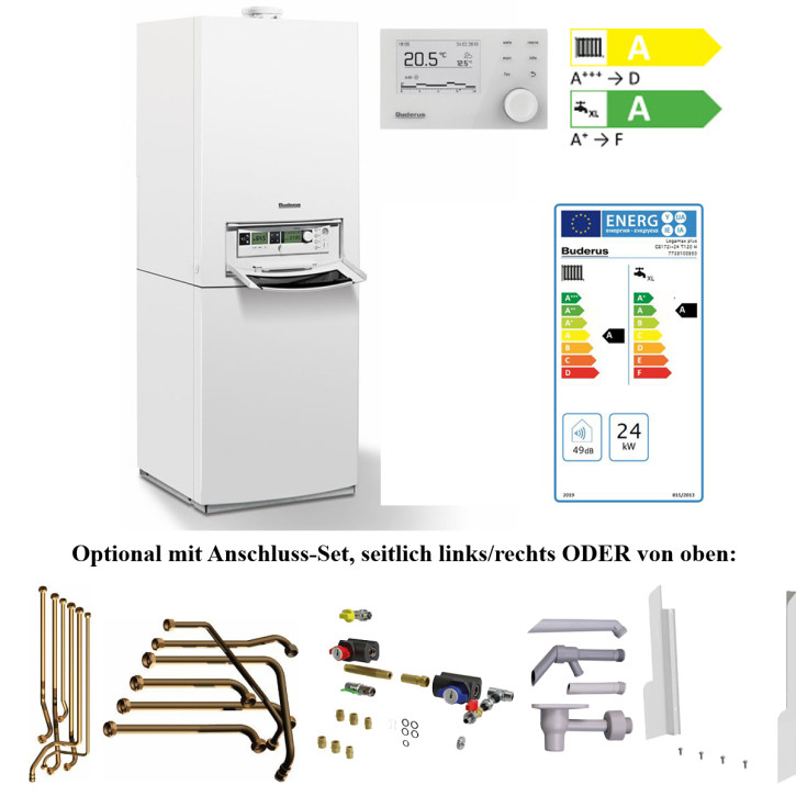Buderus Logamax plus GB172i T120 T100S Gas Brennwert Kompaktheizung mit Speicher