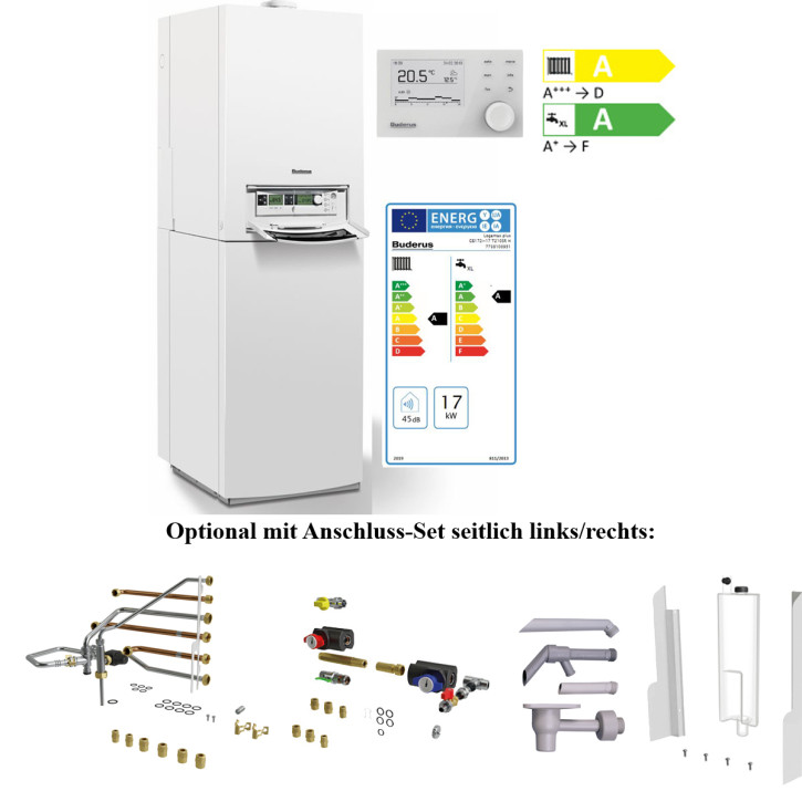 Buderus Logamax plus GB172i T210SR Gas Brennwert Kompaktheizung m. Solarspeicher