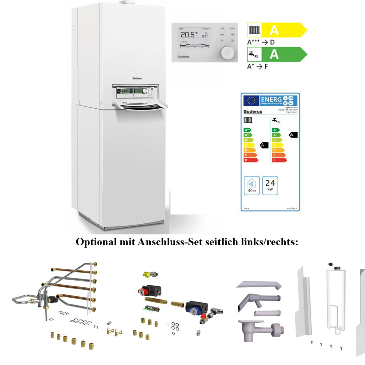 Buderus Logamax plus GB172i T210SR Gas Brennwert Kompaktheizung m. Solarspeicher