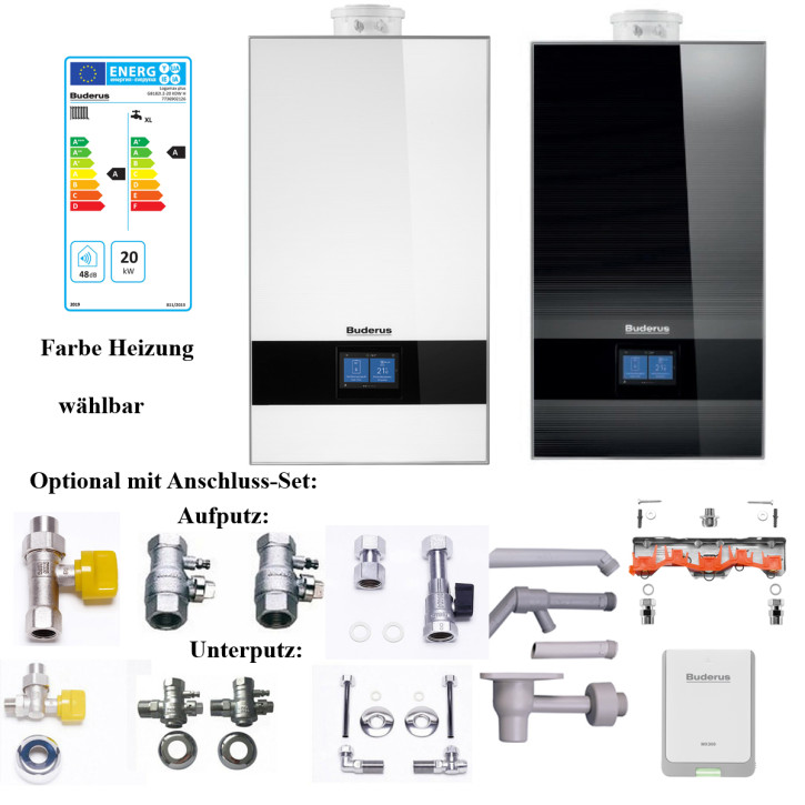 Buderus Logamax plus GB182i.2 BC400 Gasbrennwert Heizung 15-45kW und Kombigerät
