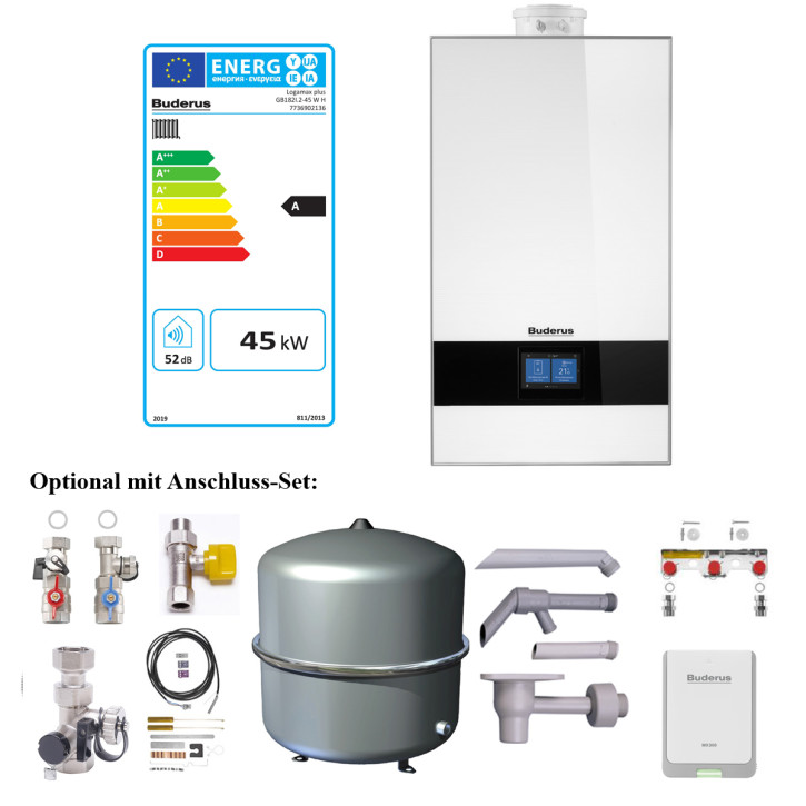 Buderus Logamax plus GB182i.2 BC400 Gasbrennwert Heizung 15-45kW und Kombigerät