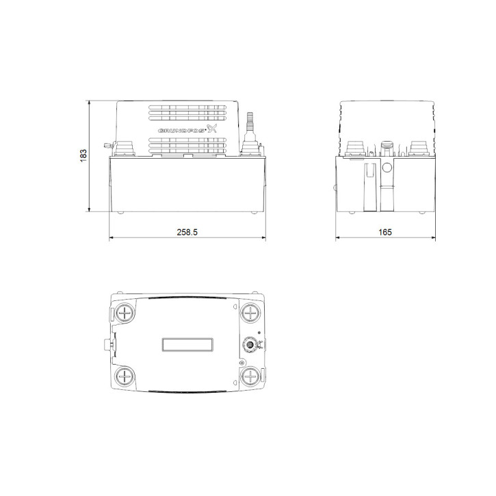 Grundfos Kondensathebeanlage CONLIFT 1 mit Schlauch 97936156 Kondensatpumpe