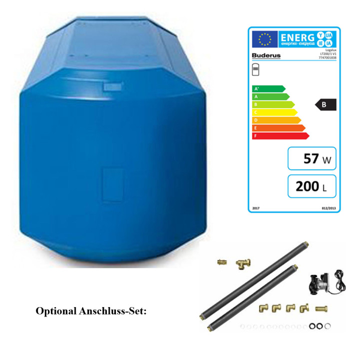 Buderus Speicher Logalux LT135/1  LT160/1  LT200/1  LT300/1  liegend blau