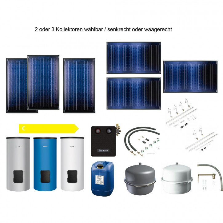 Buderus Logaplus Solarpaket S69 SKN 4.0 Kollektoren Speicher SM 300 400 Regelung