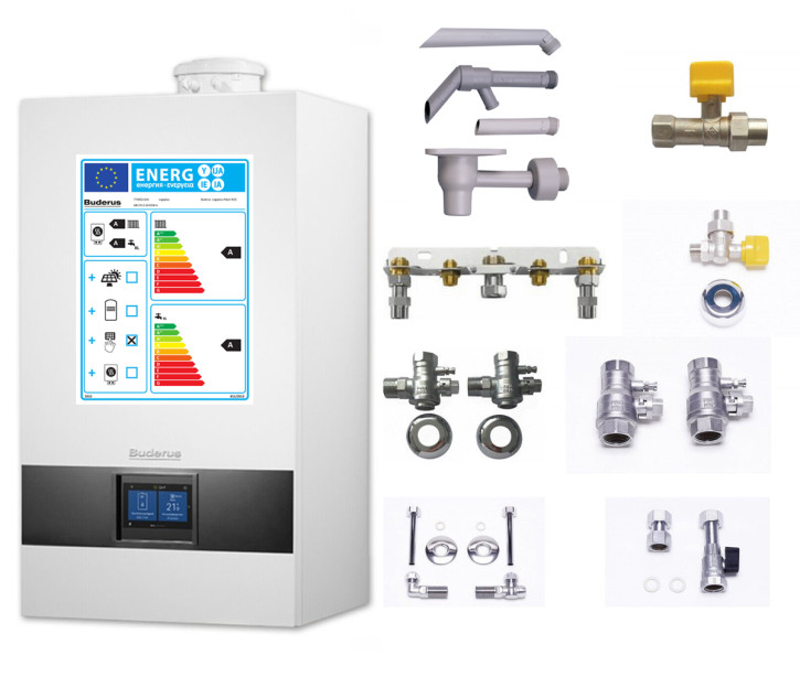 Buderus Logaplus Paket W25 Kombigerät GB172i.2-20 KDW BC400 Gasbrennwertheizung