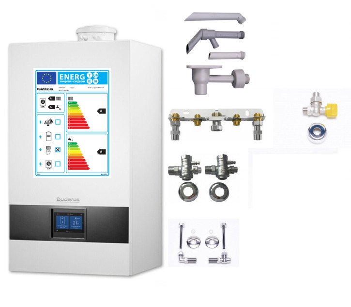 Buderus Logaplus Paket W25 Kombigerät GB172i.2-20 KDW BC400 Gasbrennwertheizung E/H umstellbar auf L/LL / Unterputz