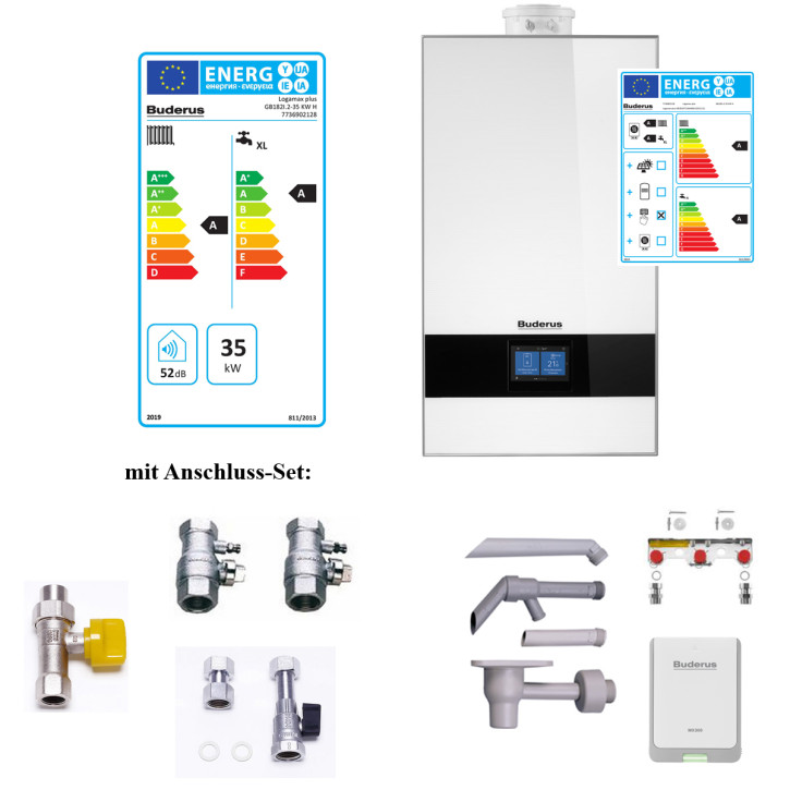 Buderus Kombigerät GB182i.2 BC400 20-35kW Gasbrennwertheizung Logaplus Paket W43