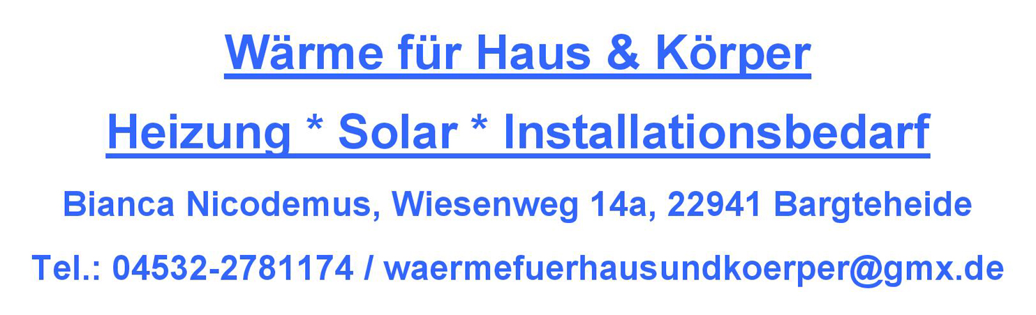 Wärme für Haus und Körper